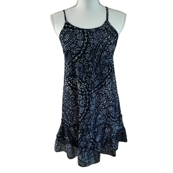 Abercrombie & Fitch A&F Size S Small Mini Dress Print Blue Boho - Picture 1 of 3